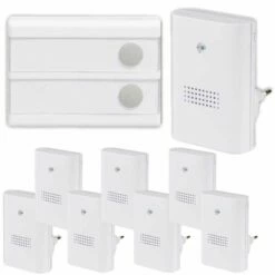 2 Familien Funkklingel Inklusive EMPFÄNGER HX Plugin Steckdose Stückzahl Konfigurierbar