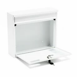 2er Wandbriefkasten Anlage Weiß RAL 9016 -Türschilder aus Edelstahl Geschäft 2er wandbriefkasten anlage weiss ral 90166