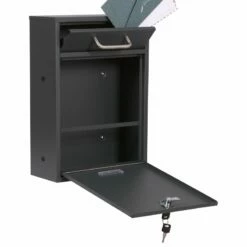 2x2 Wandbriefkasten Postkasten ANTHRAZIT -Türschilder aus Edelstahl Geschäft 2x2 wandbriefkasten postkasten anthrazit 23