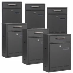 2x3 Wandbriefkasten Postkasten ANTHRAZIT