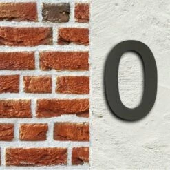 3-D Hausnummer "0" Anthrazit 20cm Arial Rostfrei Und Wetterfest -Türschilder aus Edelstahl Geschäft 3 d hausnummer 0 anthrazit 20cm arial rostfrei und wetterfest2