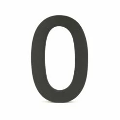 3-D Hausnummer "0" Anthrazit 20cm Arial Rostfrei Und Wetterfest -Türschilder aus Edelstahl Geschäft 3 d hausnummer 0 anthrazit 20cm arial rostfrei und wetterfest3