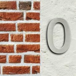 3-D Hausnummer 0 Aus Edelstahl 20cm Arial Rostfrei Und Wetterfest -Türschilder aus Edelstahl Geschäft 3 d hausnummer 0 aus edelstahl 20cm arial rostfrei und wetterfest5