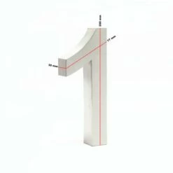 3-D Hausnummer 1 Aus Edelstahl 20cm Arial Rostfrei Und Wetterfest -Türschilder aus Edelstahl Geschäft 3 d hausnummer 1 aus edelstahl 20cm arial rostfrei und wetterfest4