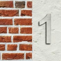 3-D Hausnummer 1 Aus Edelstahl 20cm Arial Rostfrei Und Wetterfest -Türschilder aus Edelstahl Geschäft 3 d hausnummer 1 aus edelstahl 20cm arial rostfrei und wetterfest5