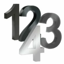 3-D Hausnummer 20cm Arial Rostfrei Und Wetterfest In Verschieden Farben