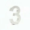 3-D Hausnummer 3 Aus Edelstahl 20cm Arial Rostfrei Und Wetterfest
