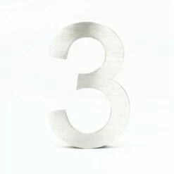 3-D Hausnummer 3 Aus Edelstahl 20cm Arial Rostfrei Und Wetterfest -Türschilder aus Edelstahl Geschäft 3 d hausnummer 3 aus edelstahl 20cm arial rostfrei und wetterfest2