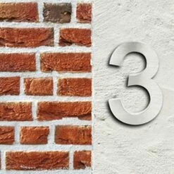 3-D Hausnummer 3 Aus Edelstahl 20cm Arial Rostfrei Und Wetterfest -Türschilder aus Edelstahl Geschäft 3 d hausnummer 3 aus edelstahl 20cm arial rostfrei und wetterfest5