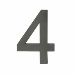 3-D Hausnummer "4" Anthrazit 20cm Arial Rostfrei Und Wetterfest -Türschilder aus Edelstahl Geschäft 3 d hausnummer 4 anthrazit 20cm arial rostfrei und wetterfest3