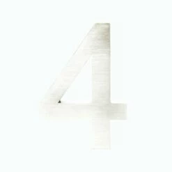 3-D Hausnummer 4 Aus Edelstahl 20cm Arial Rostfrei Und Wetterfest -Türschilder aus Edelstahl Geschäft 3 d hausnummer 4 aus edelstahl 20cm arial rostfrei und wetterfest2