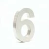 3-D Hausnummer 6 Aus Edelstahl 20cm Arial Rostfrei Und Wetterfest