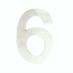 3-D Hausnummer 6 Aus Edelstahl 20cm Arial Rostfrei Und Wetterfest -Türschilder aus Edelstahl Geschäft 3 d hausnummer 6 aus edelstahl 20cm arial rostfrei und wetterfest2