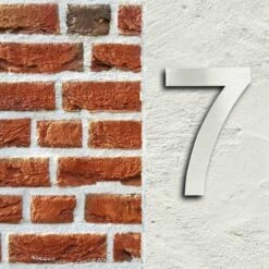 3-D Hausnummer 7 Aus Edelstahl 20cm Arial Rostfrei Und Wetterfest -Türschilder aus Edelstahl Geschäft 3 d hausnummer 7 aus edelstahl 20cm arial rostfrei und wetterfest5