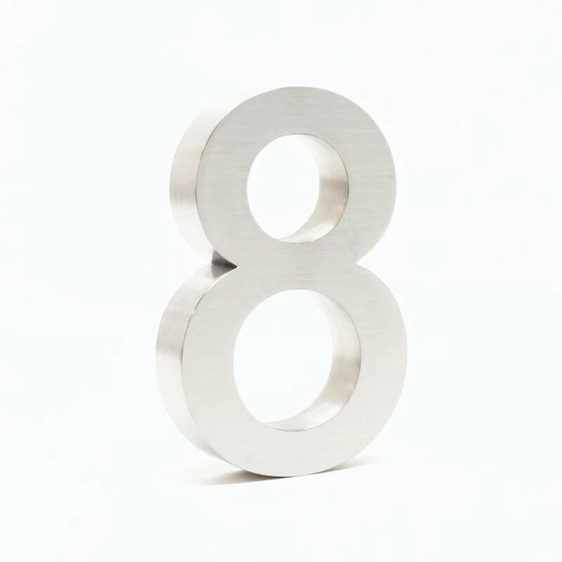 3-D Hausnummer 8 Aus Edelstahl 20cm Arial Rostfrei Und Wetterfest 1 3-D Hausnummer 8 Aus Edelstahl 20cm Arial Rostfrei Und Wetterfest