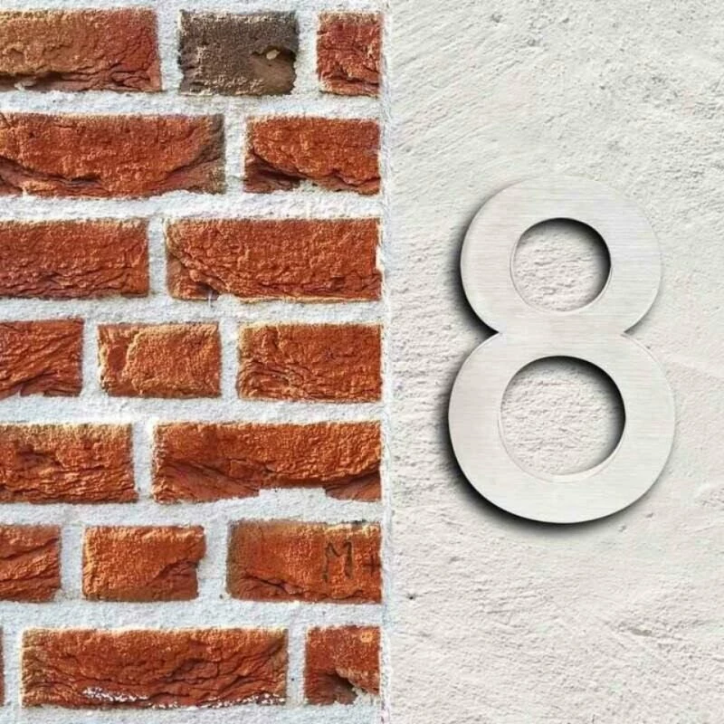 3-D Hausnummer 8 Aus Edelstahl 20cm Arial Rostfrei Und Wetterfest 5 3-D Hausnummer 8 Aus Edelstahl 20cm Arial Rostfrei Und Wetterfest – Bild 5