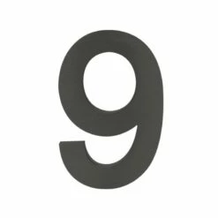 3-D Hausnummer "9" Anthrazit 20cm Arial Rostfrei Und Wetterfest -Türschilder aus Edelstahl Geschäft 3 d hausnummer 9 anthrazit 20cm arial rostfrei und wetterfest3