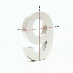 3-D Hausnummer 9 Aus Edelstahl 20cm Arial Rostfrei Und Wetterfest -Türschilder aus Edelstahl Geschäft 3 d hausnummer 9 aus edelstahl 20cm arial rostfrei und wetterfest4