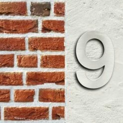 3-D Hausnummer 9 Aus Edelstahl 20cm Arial Rostfrei Und Wetterfest -Türschilder aus Edelstahl Geschäft 3 d hausnummer 9 aus edelstahl 20cm arial rostfrei und wetterfest5