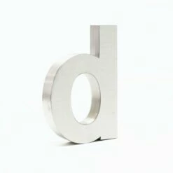 3-D Hausnummer D Aus Edelstahl 20cm Arial Rostfrei Und Wetterfest