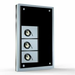 3 Familien Aufputz Edelstahl Türklingel 120x200mm Mit LED Taster Melina -Türschilder aus Edelstahl Geschäft 3 familien aufputz edelstahl tuerklingel 120x200mm mit led taster melina5