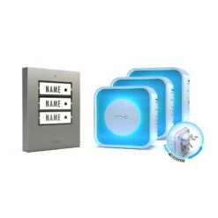 3 Familien Funk Türklingel 500m Reichweite 16 Klingeltönen Betrieb Silber