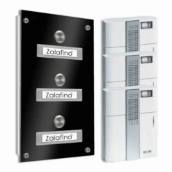 3 Parteien Funk Aufputz Türklingel 145x260mm Mit AP-Kasten -Türschilder aus Edelstahl Geschäft 3 parteien funk aufputz tuerklingel 145x260mm mit ap kasten3