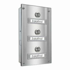 3 Parteien Funk Türklingel 145x260mm Mit UP-Kasten -Türschilder aus Edelstahl Geschäft 3 parteien funk tuerklingel 145x260mm mit up kasten3