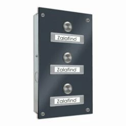 3 Parteien Funk Türklingel 145x260mm Mit UP-Kasten -Türschilder aus Edelstahl Geschäft 3 parteien funk tuerklingel 145x260mm mit up kasten4