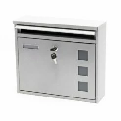 3er Briefkastenanlage Silberfarben Wandbriefkasten -Türschilder aus Edelstahl Geschäft 3er briefkastenanlage silberfarben wandbriefkasten6