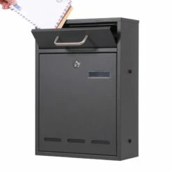 4 Fach Standbriefkasten Briefkastenanlage Anthrazit Grau RAL 7016 V3 -Türschilder aus Edelstahl Geschäft 4 fach standbriefkasten briefkastenanlage anthrazit grau ral 7016 v34