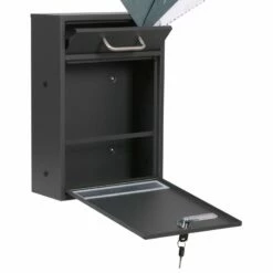 4 Fach Standbriefkasten Briefkastenanlage Anthrazit Grau RAL 7016 V3 -Türschilder aus Edelstahl Geschäft 4 fach standbriefkasten briefkastenanlage anthrazit grau ral 7016 v38