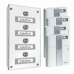 4 Parteien Funk Aufputz Türklingel 145x260mm Mit AP-Kasten -Türschilder aus Edelstahl Geschäft 4 parteien funk aufputz tuerklingel 145x260mm mit ap kasten4