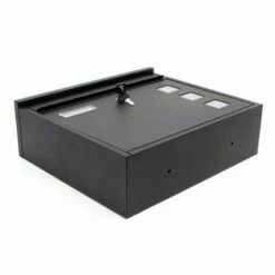 4er Briefkastenanlage Schwarz RAL 9005 -Türschilder aus Edelstahl Geschäft 4er briefkastenanlage schwarz ral 90055