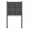 6 Fach Standbriefkasten Briefkastenanlage Anthrazit Grau RAL 7016 V1