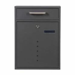 6 Fach Standbriefkasten Briefkastenanlage Anthrazit Grau RAL 7016 V1 -Türschilder aus Edelstahl Geschäft 6 fach standbriefkasten briefkastenanlage anthrazit grau ral 7016 v15