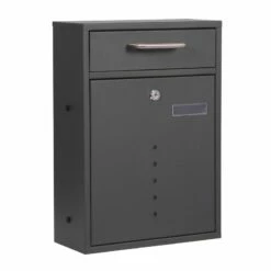 6 Fach Standbriefkasten Briefkastenanlage Anthrazit Grau RAL 7016 V1 -Türschilder aus Edelstahl Geschäft 6 fach standbriefkasten briefkastenanlage anthrazit grau ral 7016 v19