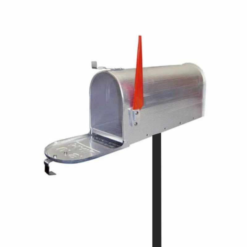 Amerikanischer Briefkasten US Mailbox Alu Silber Mit STANDFUß 2 Amerikanischer Briefkasten US Mailbox Alu Silber Mit STANDFUß – Bild 2
