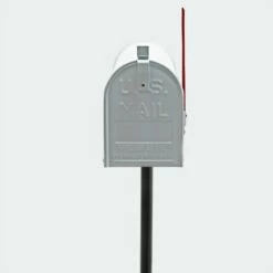 Türschilder aus Edelstahl Geschäft -Türschilder aus Edelstahl Geschäft amerikanischer briefkasten us mailbox weiss mit standfuss2