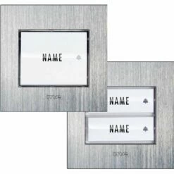 Aufputz Edelstahl Klingeltaster, Beleuchtet 1, 2-Familien