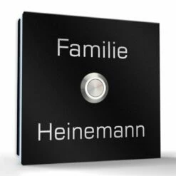 Aufputz Edelstahl Türklingel 100x100mm Superflach Emilia -Türschilder aus Edelstahl Geschäft aufputz edelstahl tuerklingel 100x100mm superflach emilia3