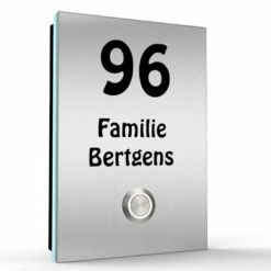 Aufputz Edelstahl Türklingel 110x160mm Superflach Ivo