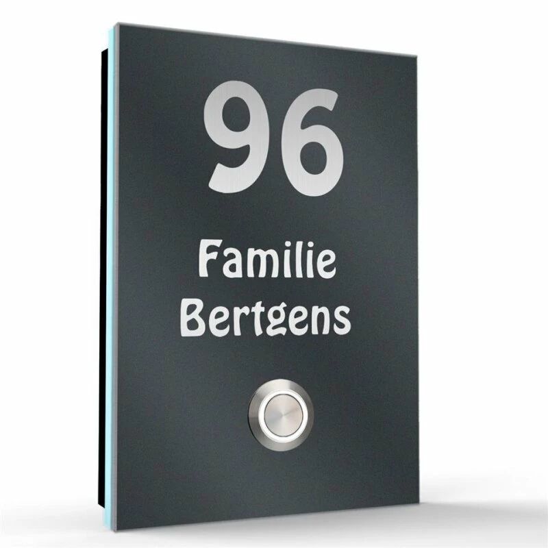 Aufputz Edelstahl Türklingel 110x160mm Superflach Ivo 2 Aufputz Edelstahl Türklingel 110x160mm Superflach Ivo – Bild 2