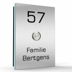 Aufputz Edelstahl Türklingel 110x160mm Superflach Trento