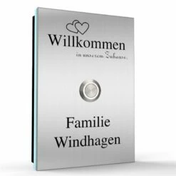 Aufputz Edelstahl Türklingel 110x160mm Superflach Willi
