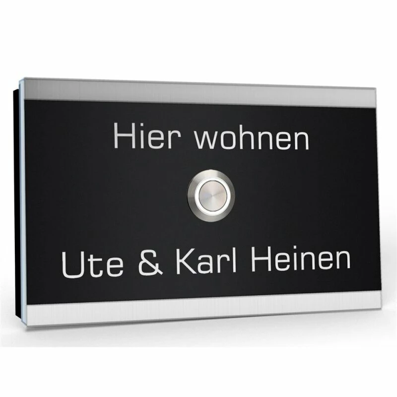 Aufputz Edelstahl Türklingel 110x85mm Superflach Alina 3 Aufputz Edelstahl Türklingel 110x85mm Superflach Alina – Bild 3