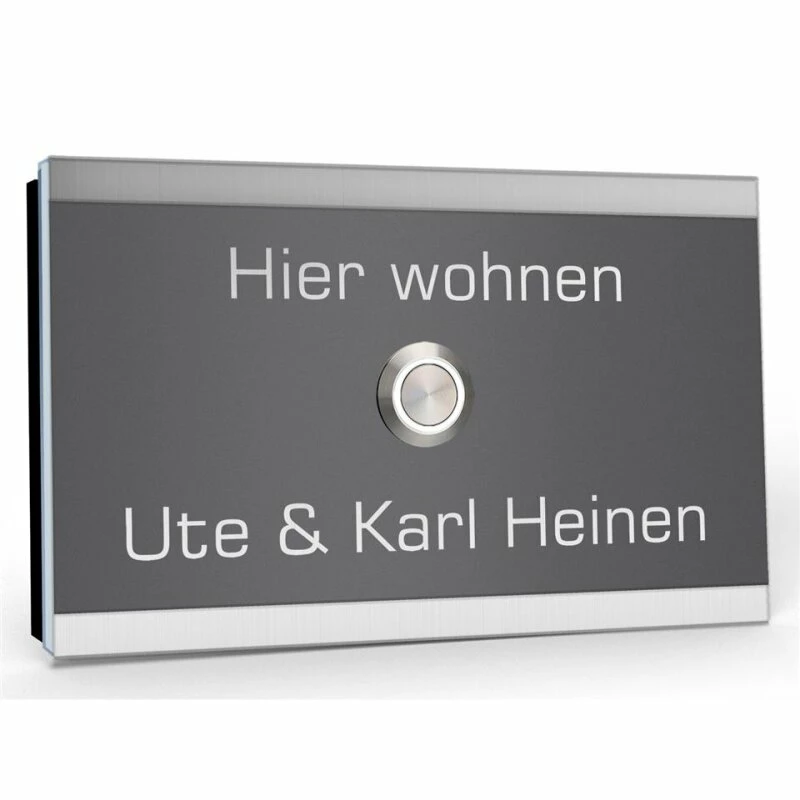 Aufputz Edelstahl Türklingel 110x85mm Superflach Alina 4 Aufputz Edelstahl Türklingel 110x85mm Superflach Alina – Bild 4