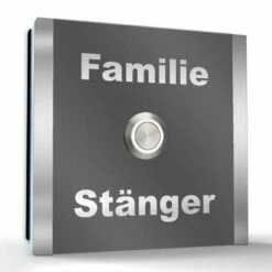 Aufputz Edelstahl Türklingel 120x120mm Anthrazit RAL 7016 Superflach Arno -Türschilder aus Edelstahl Geschäft aufputz edelstahl tuerklingel 120x120mm anthrazit ral 7016 superflach arno4