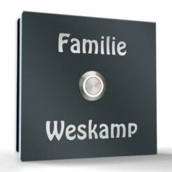 Aufputz Edelstahl Türklingel 120x120mm Superflach Trendy -Türschilder aus Edelstahl Geschäft aufputz edelstahl tuerklingel 120x120mm superflach trendy2