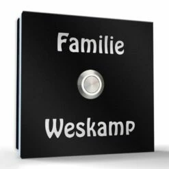 Aufputz Edelstahl Türklingel 120x120mm Superflach Trendy -Türschilder aus Edelstahl Geschäft aufputz edelstahl tuerklingel 120x120mm superflach trendy3